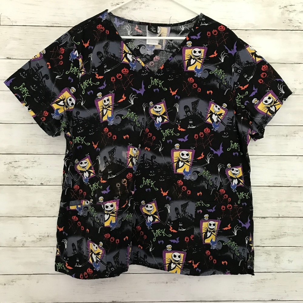 Disney Nightmare before christmas 2XL scrub top